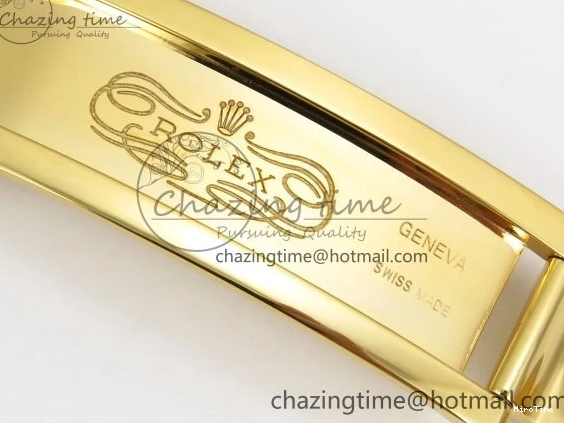 MiroTime 0105 WrinkleFree DayDate 40 228238 ARF 904L Steel YG Crystal Diamonds Bezel on President Bracelet VR 1550